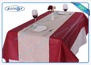 النبيذ الأحمر للماء سبونبوند غير المنسوجة مفرش المائدة في الشكل المربع