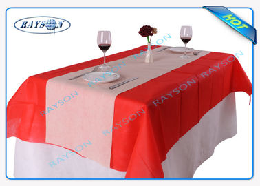 التسلق اللون الأحمر غير المنسوجة المواد مفرش المائدة في الحجم 100CM X 100CM