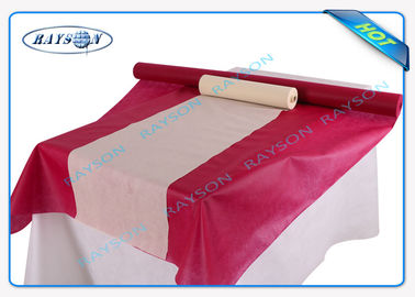 PP سمسم غير المنسوجة تنظيف الملابس الوردي نسيج مفرش المائدة