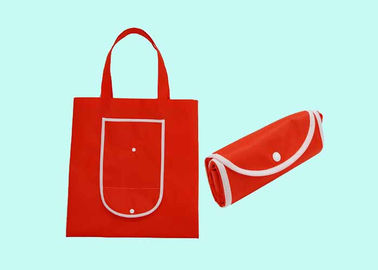 حقيبة قابلة للطي والمحمولة PP غير المنسوجة / قابلة لإعادة الاستخدام أقمشة غير منسوجة أكياس التسوق